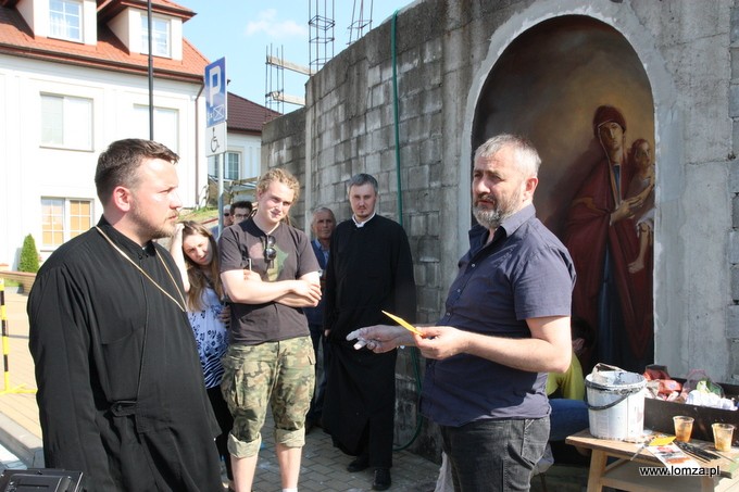 prof. Goran Janicijević z Akademii Sztuki Cerkiewnej w Belgradzie poprowadził warsztaty na temat fresk&oacute;w
