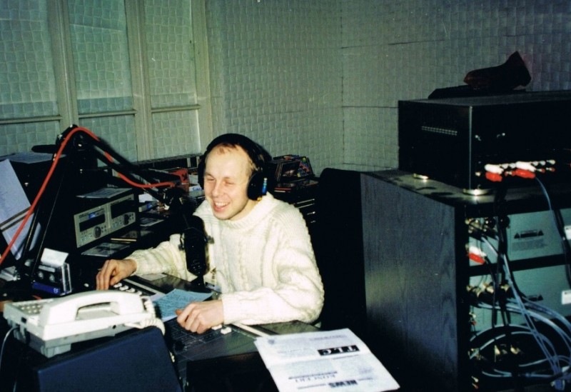 Pierwsze studio Radia Oko przy ul. Kopernika, rok 1995 