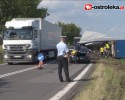 Ulica Warszawska: Tir wpadł do rowu. DK 61 zablokowana [VIDEO]