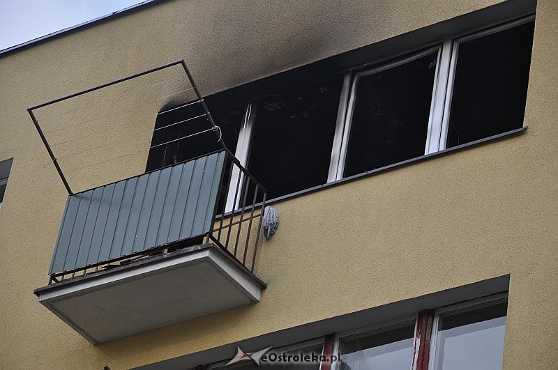 Spalone mieszkanie przy ulicy Goworowskiej, fot. eostroleka.life