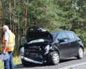 Nietypowa kolizja na krajowej 61 [ZDJĘCIA]