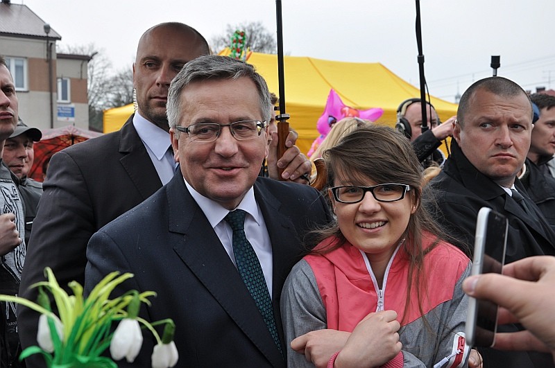Niedziela Palmowa 2014 w Łysych, Prezydent RP Bronisław Komorowski, fot. eostroleka.life