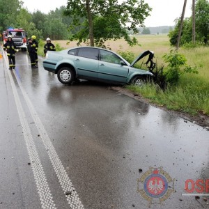 Wypadek w Łysych. Ciężarna kobieta trafiła do szpitala [ZDJĘCIA]