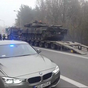 Czołg leopard już jest w Ostrołęce [WIDEO]