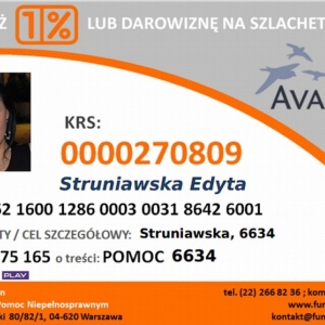 1% z Twojego podatku może uratować życie ciężko chorej Ostrołęczanki 