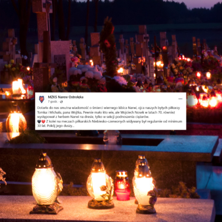 Narew żegna byłego zawodnika i wiernego kibica. "Pokój jego duszy"