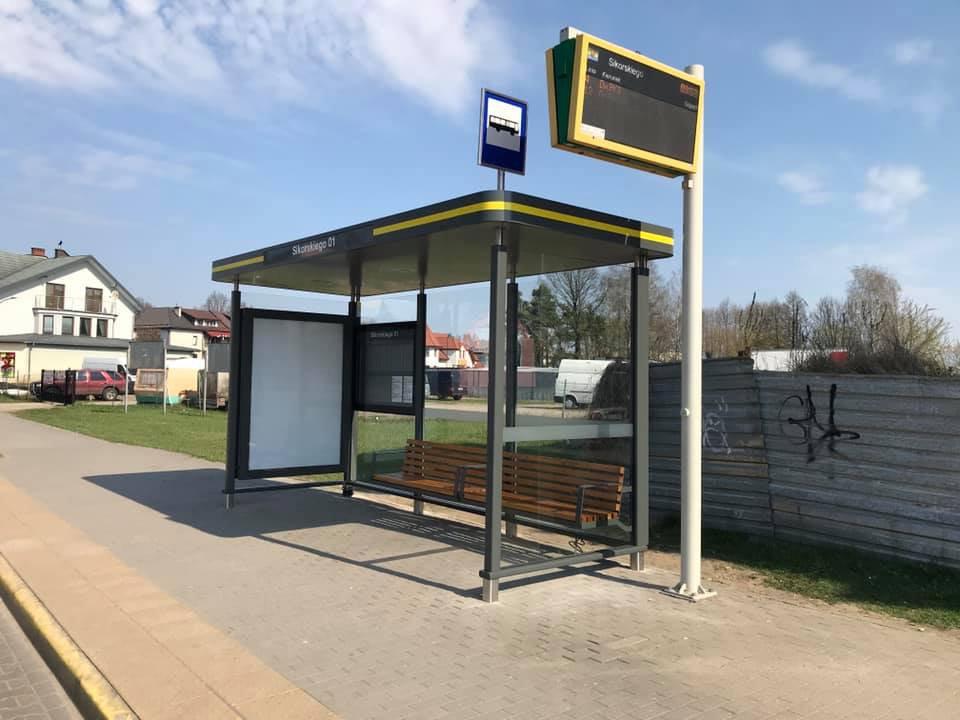Nowe wiaty przystankowe w Ostrołęce, fot. Urząd Miasta Ostrołęki
