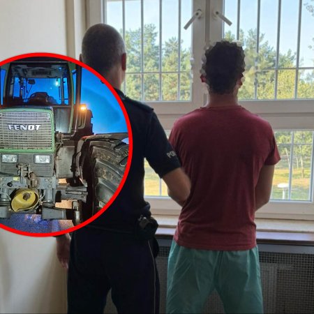 Pościg za ciągnikiem w gminie Czarnia! Kierowca i pasażer... przesiedli się w trakcie jazdy [ZDJĘCIA]
