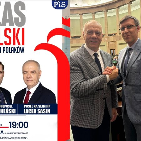 Bocheński i Sasin w Ostrołęce. Spotkanie z politykami PiS