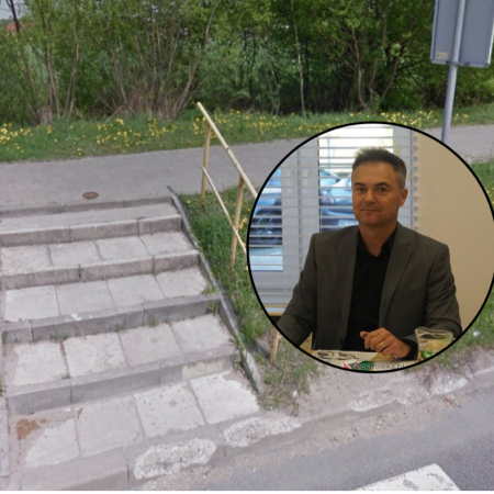Radny interweniuje w sprawie niebezpiecznego zejścia przy alei Jana Pawła II