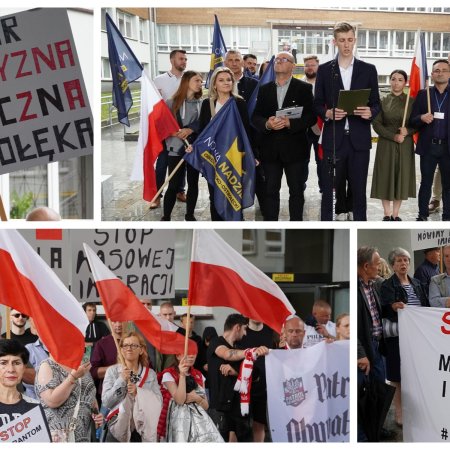 "Stop imigracji!" - pikieta w Ostrołęce. "Chcemy bezpieczeństwa" [WIDEO, ZDJĘCIA]