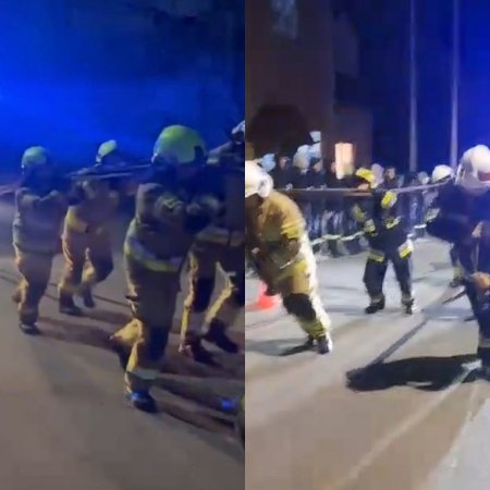 Strażacy OSP ciągną wozy! O co chodzi w tej akcji? Cel jest szczytny! [WIDEO]