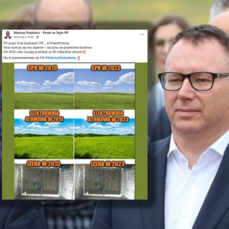 "PiS budował CPK w PowerPoincie". Poseł Popielarz opublikował... mema