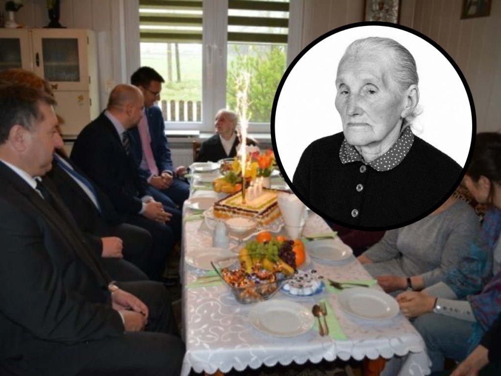 W 2017 r. pani Bronisława świętowała 100 lat. Przeżyła jeszcze 9 /fot. gmina Łyse/