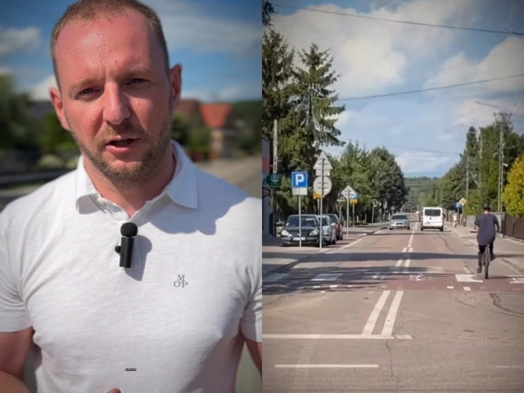 fot. kadr z nagrania wicestarosta ostrołęcki Artur Kozłowski