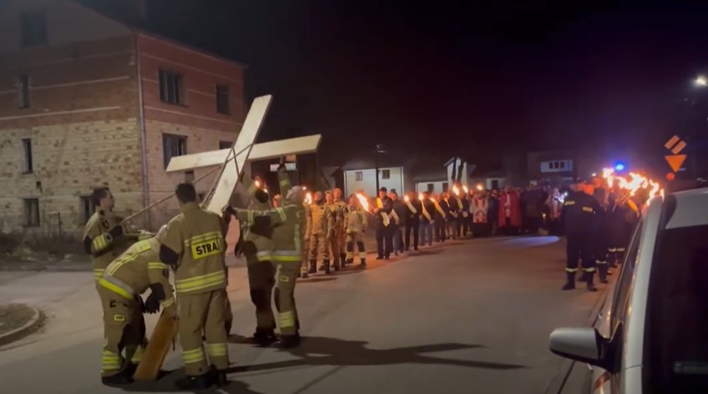 fot. FB/kadr z nagrania Parafia Myszyniec