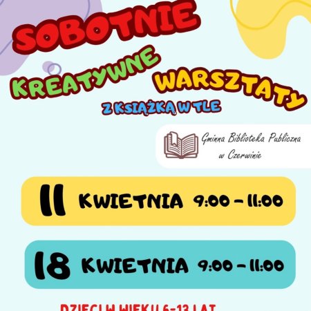 Sobotnie warsztaty w bibliotece w Czerwinie. Ruszają zapisy dla dzieci!