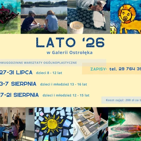 Pędzel w dłoń i na warsztaty! Galeria Ostrołęka zaprasza na twórcze wakacje