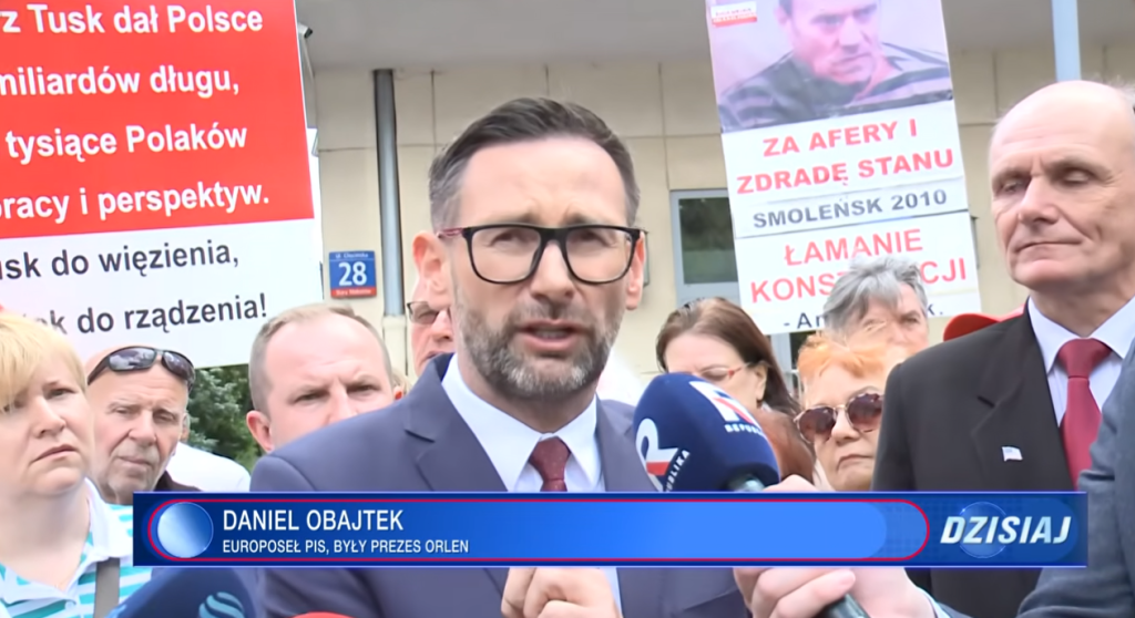 kadr z nagrania TV Republika