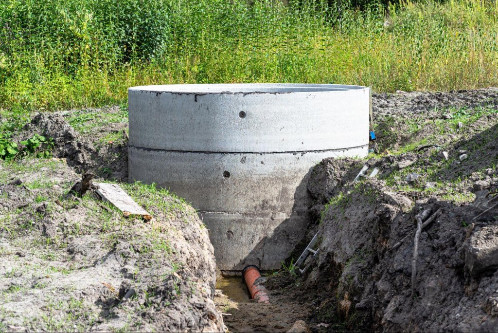 małe szambo z kręgów betonowych