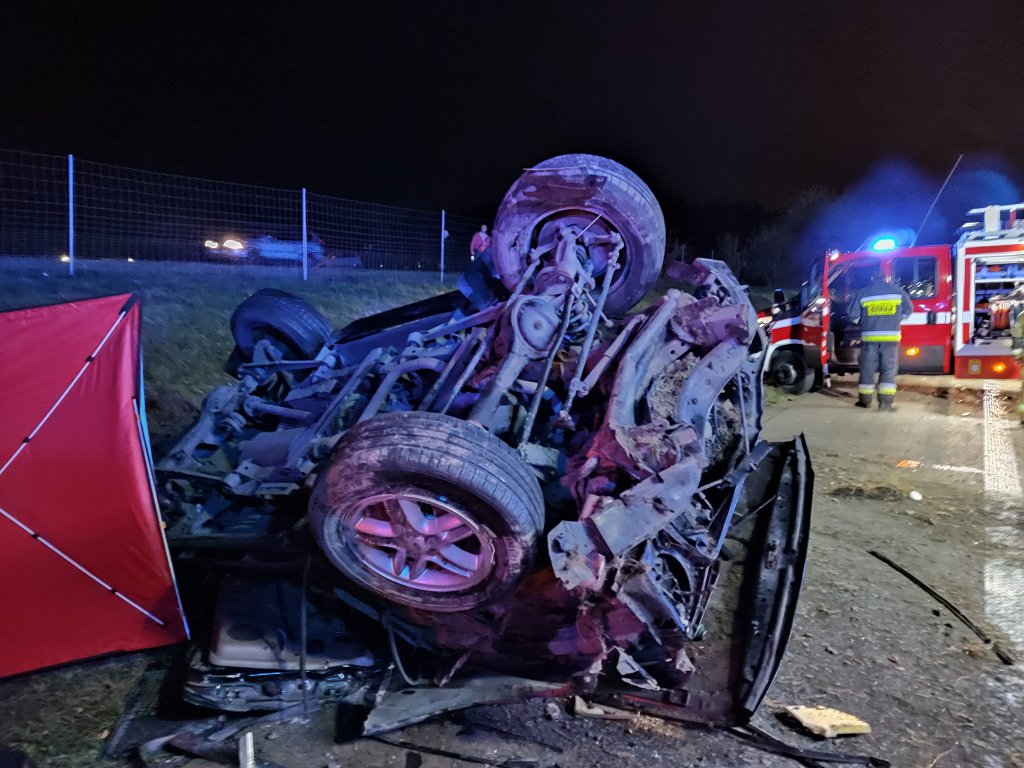 Wypadek na S8  miejscowości Turzyn, fot. KPP Wyszk&oacute;w