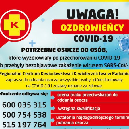 Policjanci oddają osocze, by ratować chorych na COVID-19