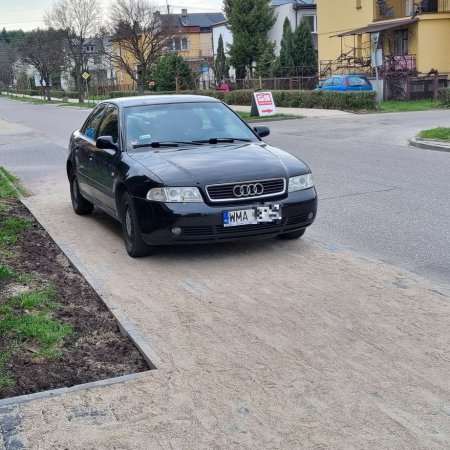 "Mistrz parkowania" zablokował chodnik