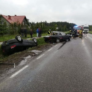 Poważny wypadek w Różanie [ZDJĘCIA]