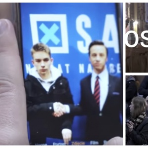 Krzysztof Bosak w trasie. Ostrołęka w kampanijnych materiałach kandydata na prezydenta [WIDEO]
