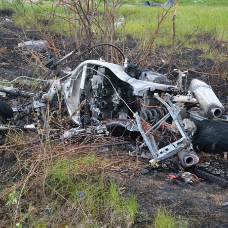 Poważny wypadek motocyklisty koło Goworowa [ZDJĘCIA]