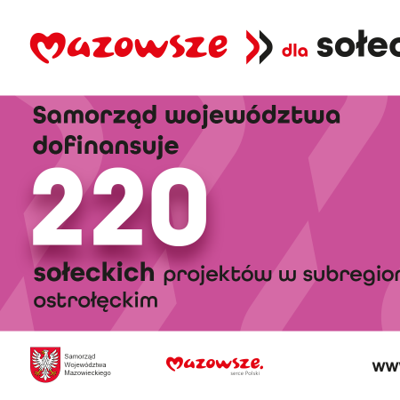220 sołeckich projektów z subregionu ostrołęckiego ze wsparciem samorządu województwa
