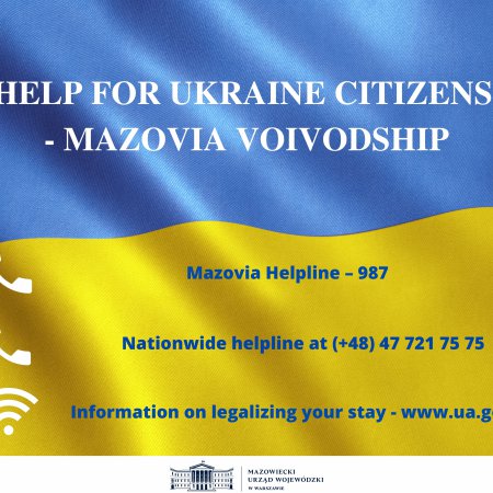 Pomoc dla obywateli Ukrainy w województwie mazowieckim